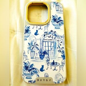 BURGA iPhone 14 Pro Elite Light MagSafe Sobremasa Blue & White Phone Case